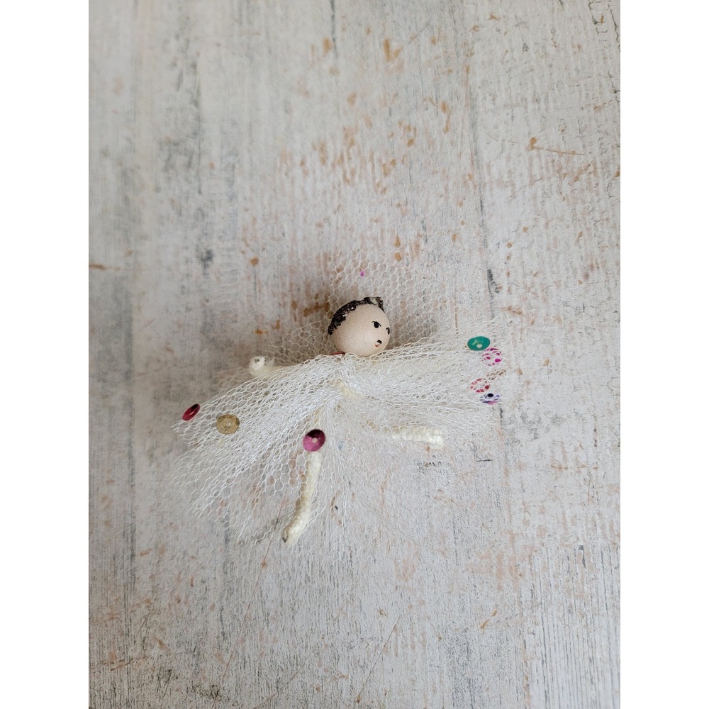 Vintage mini ballerina tutu rainbow Xmas ornament girl dancer home decor